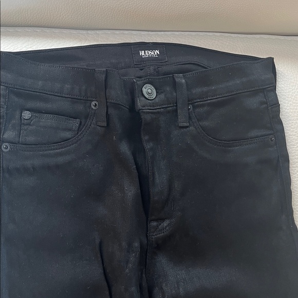 Hudson black wax coated skinny jeans - Picture 2 of 11